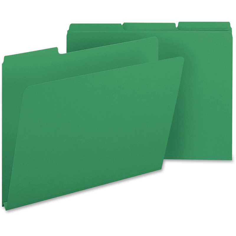 Smead Colored 1/3 Tab Cut Letter Recycled Top Tab File Folder – SMD21546