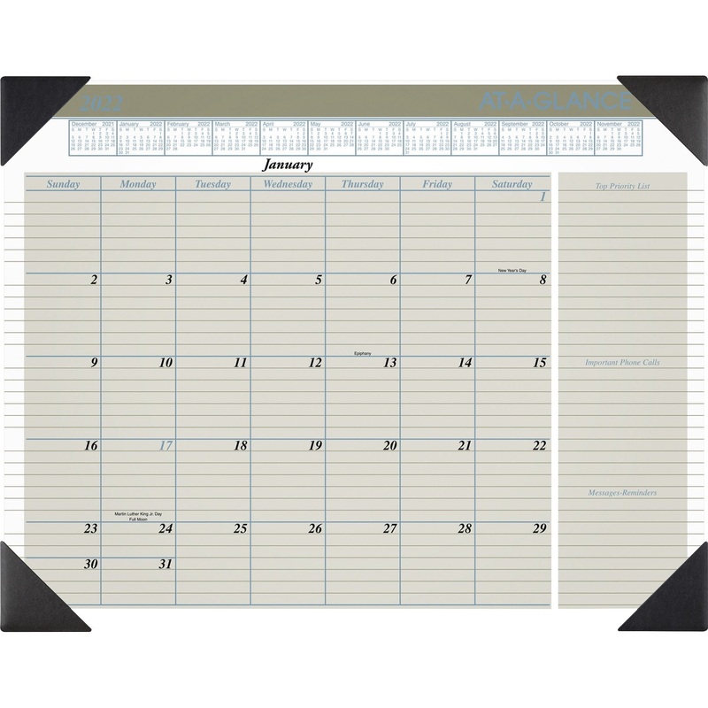 At-A-Glance Executive Monthly Desk Pad – AAGHT1500