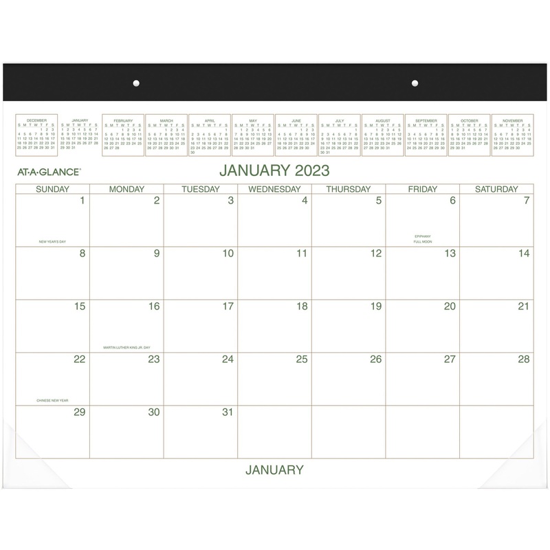 At-A-Glance Two-Color Monthly Desk Pad – AAGGG250000