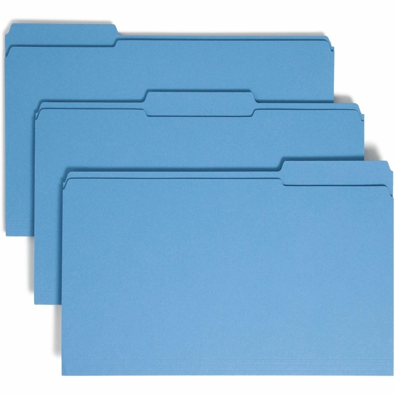 Smead Colored 1/3 Tab Cut Legal Recycled Top Tab File Folder – SMD17034