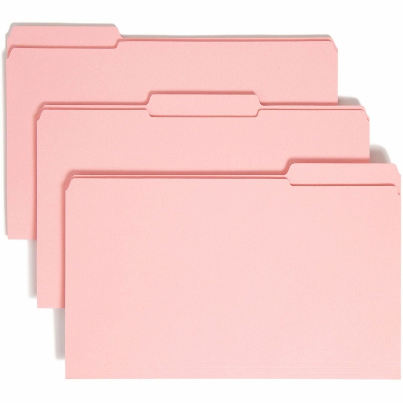 Smead Colored 1/3 Tab Cut Legal Recycled Top Tab File Folder – SMD17634