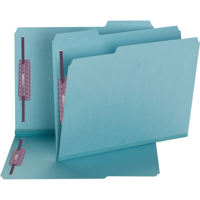 Smead Colored 1/3 Tab Cut Letter Recycled Fastener Folder – SMD14937