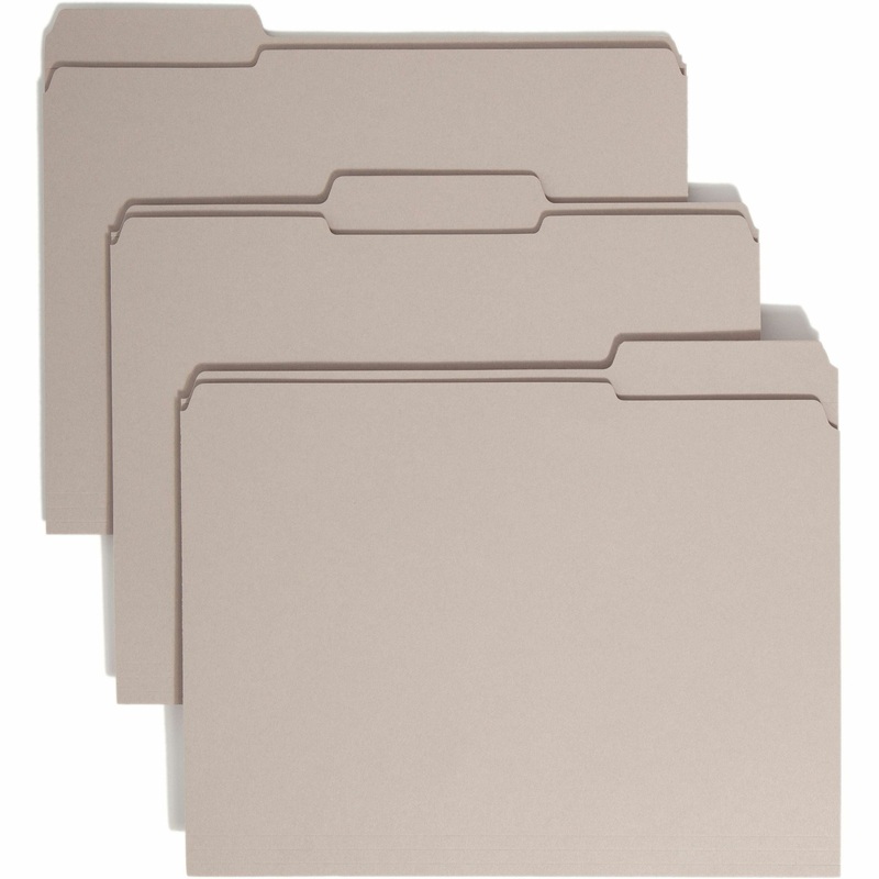 Smead Colored 1/3 Tab Cut Letter Recycled Top Tab File Folder – SMD12334