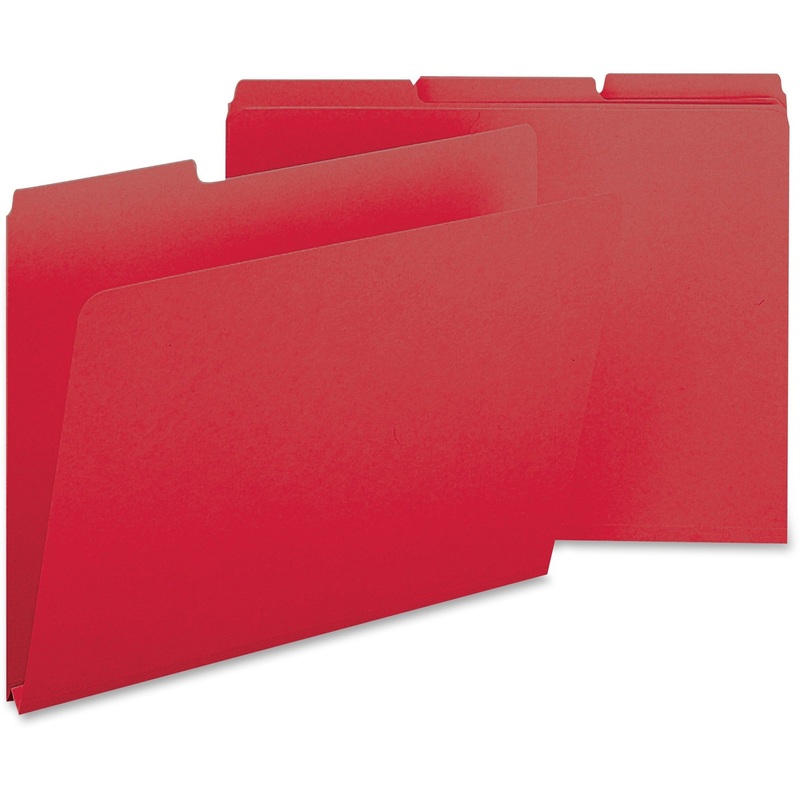 Smead Colored 1/3 Tab Cut Letter Recycled Top Tab File Folder – SMD21538