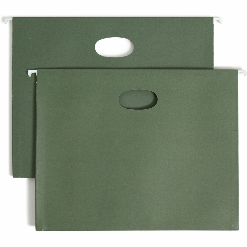 Smead Hanging File Pockets, 3-1/2 Inch Expansion, Letter Size, Standard Green, 10 Per Box (64220) – SMD64220