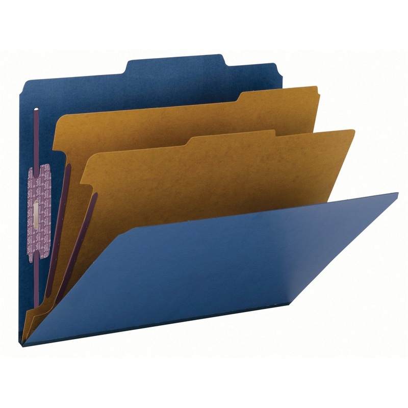 Smead SafeSHIELD 2/5 Tab Cut Letter Recycled Classification Folder – SMD14032