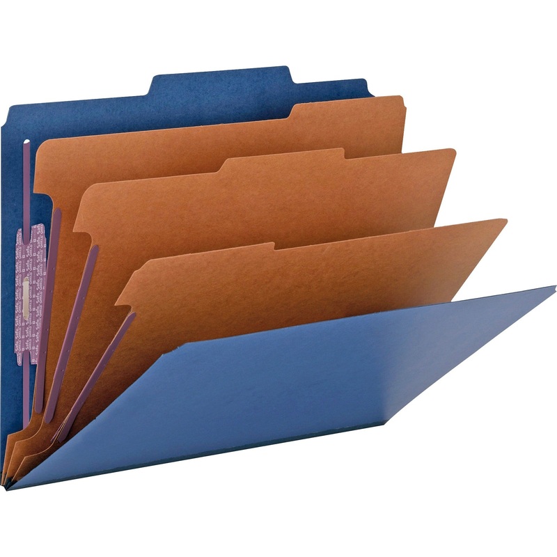 Smead SafeSHIELD 2/5 Tab Cut Letter Recycled Classification Folder – SMD14096