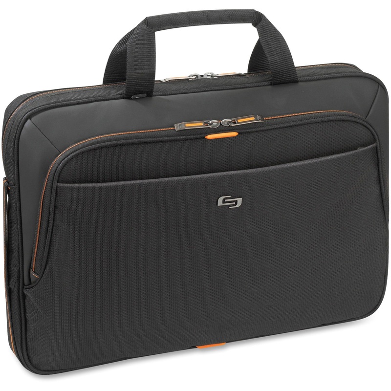 Solo Carrying Case (Briefcase) for 15.6 Apple iPad Notebook – Orange, Black – USLUBN1014