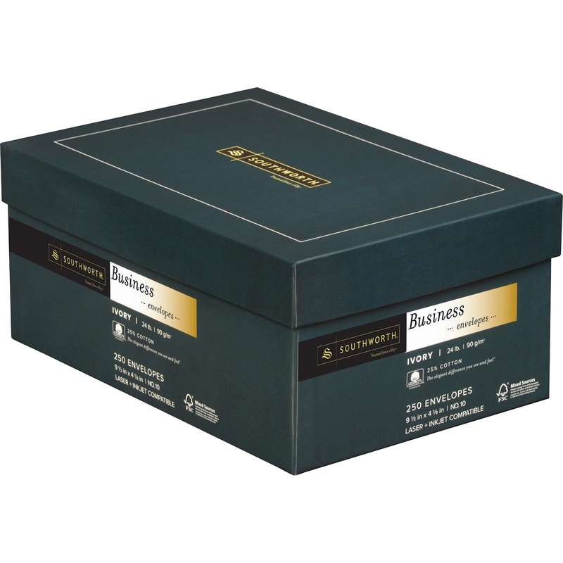 Southworth 25% Cotton No. 10 Business Envelopes – SOUJ404I10