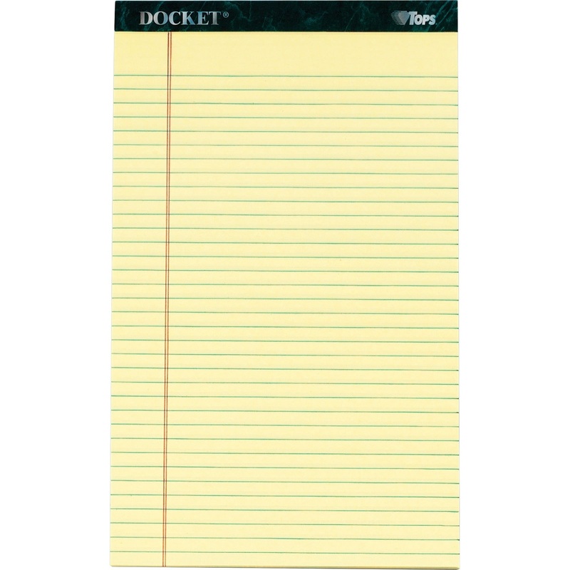 TOPS Docket Letr – Trim Legal Rule Canary Legal Pads – Legal – TOP63580
