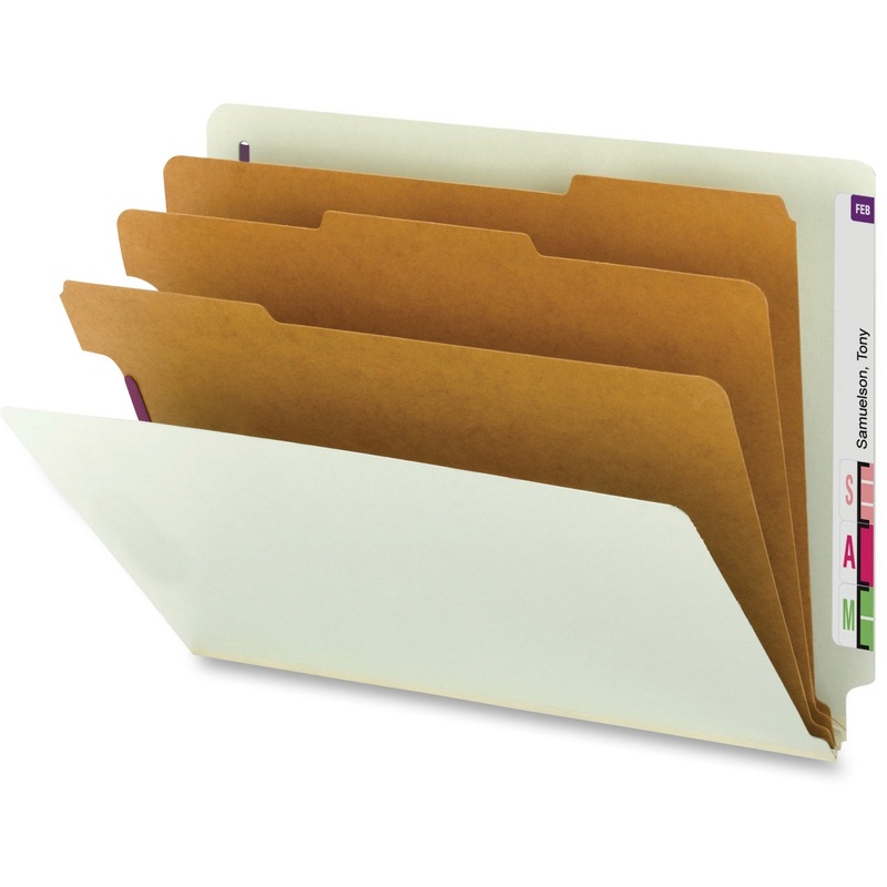 Smead 1/3 Tab Cut Letter Recycled Classification Folder – SMD26820
