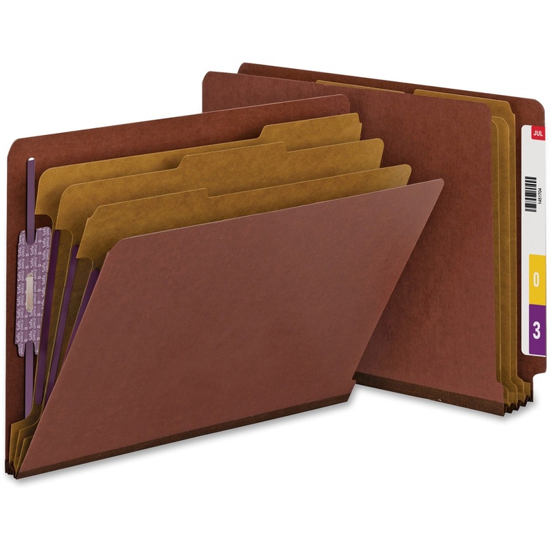 Smead 1/3 Tab Cut Letter Recycled Classification Folder – SMD26865