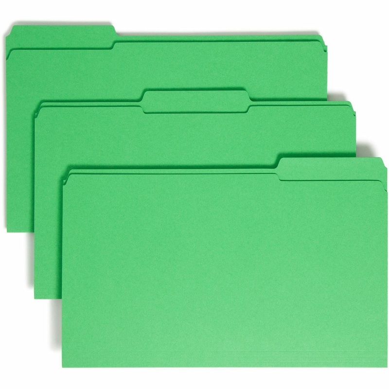 Smead Colored 1/3 Tab Cut Legal Recycled Top Tab File Folder – SMD17134