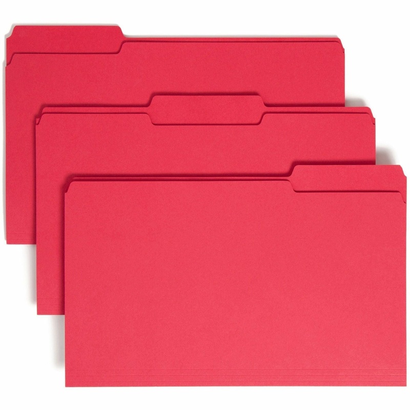 Smead Colored 1/3 Tab Cut Legal Recycled Top Tab File Folder – SMD17743