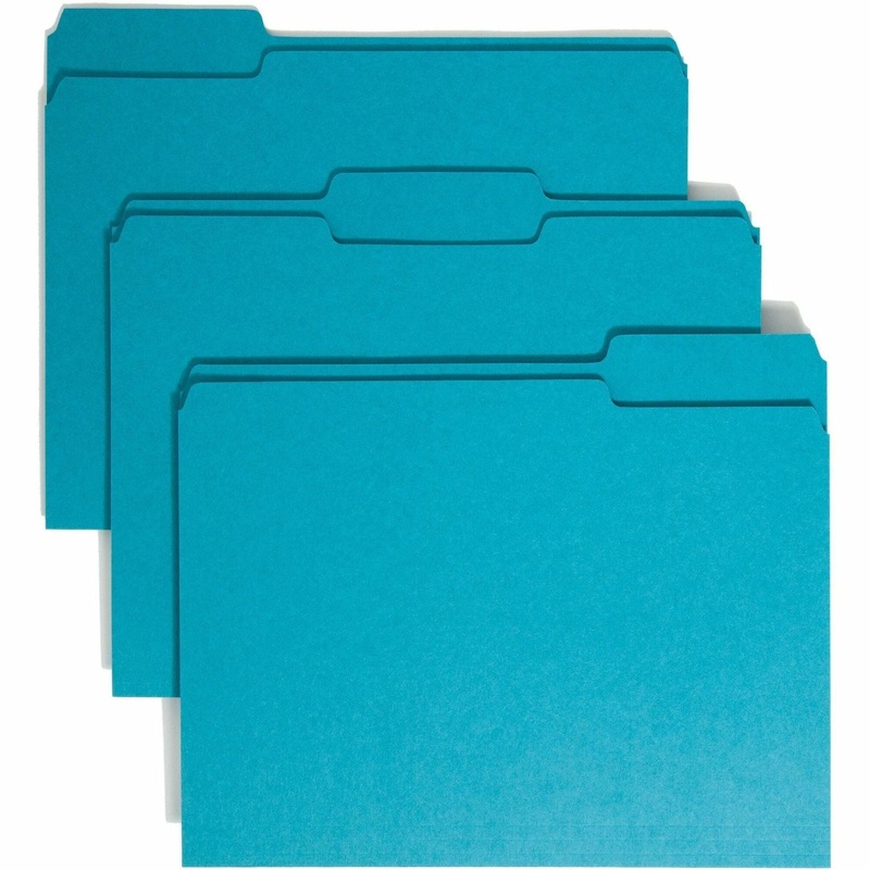 Smead Colored 1/3 Tab Cut Letter Recycled Top Tab File Folder – SMD13143