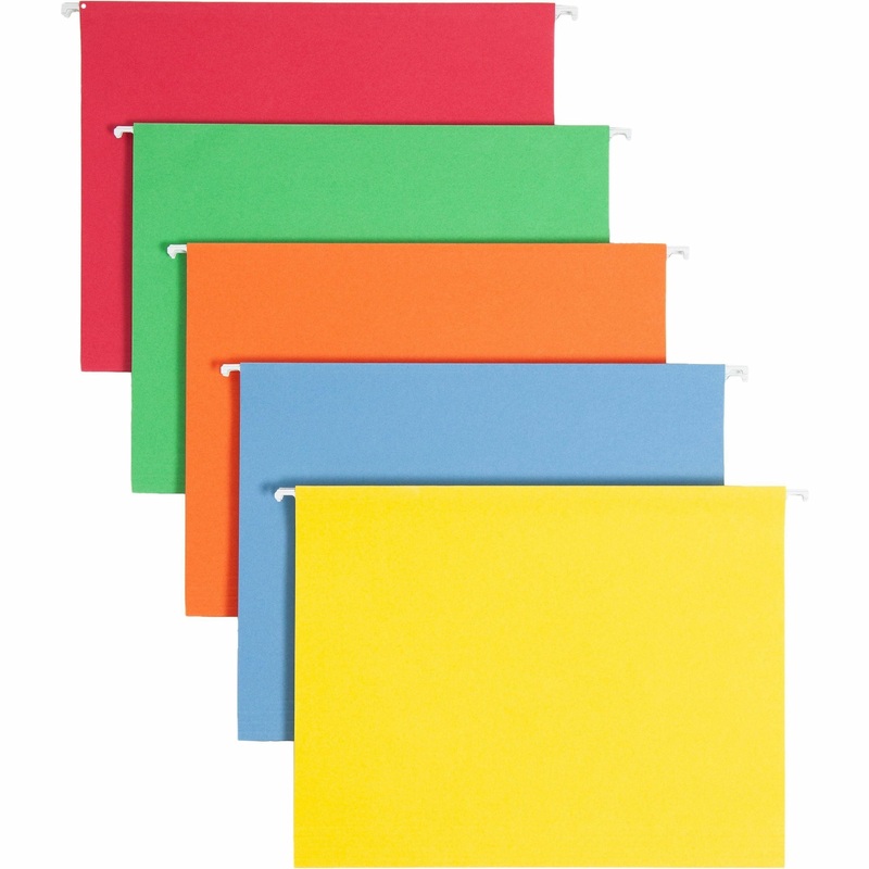 Smead Colored 1/5 Tab Cut Letter Recycled Hanging Folder – SMD64059
