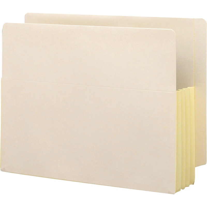 Smead End Tab File Pocket, Reinforced Straight-Cut Tab, 3-1/2 Expansion, Fully-Lined Gusset, Letter Size, Manila, 10 per Box (75164) – SMD75164
