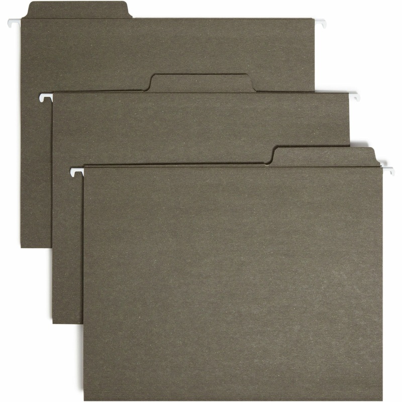 Smead FasTab 1/3 Tab Cut Letter Recycled Hanging Folder – SMD64037