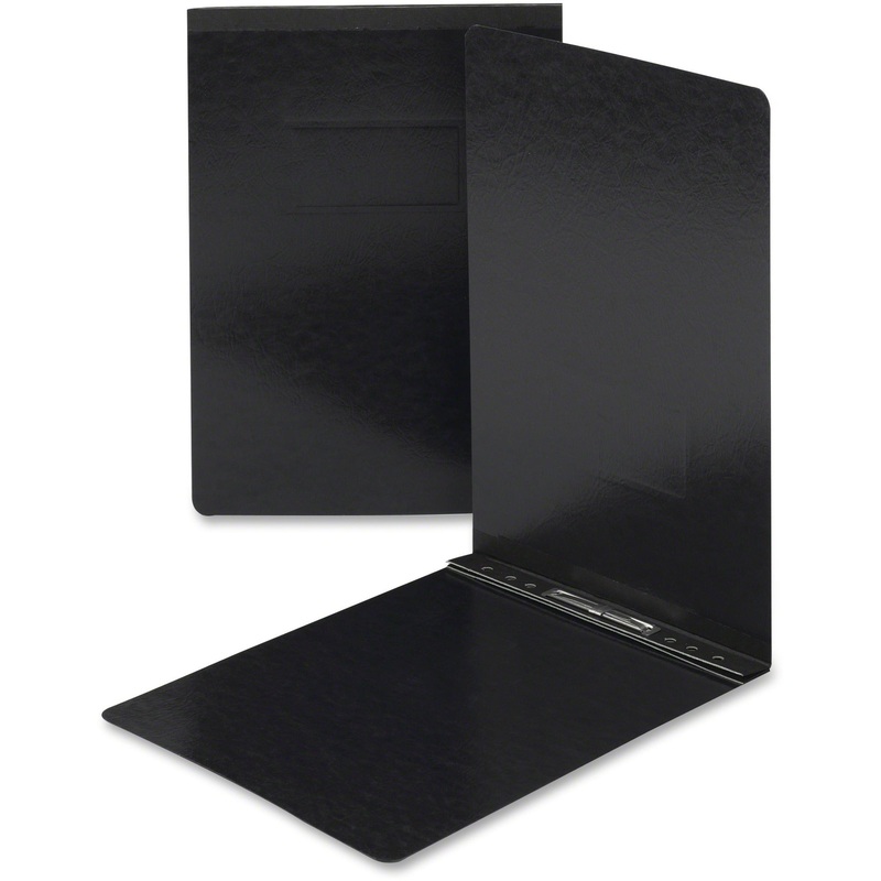 Smead Premium Pressboard Report Cover, Metal Prong with Compressor, Top Fastener, 3 Capacity, Sheet Size 11 x 17 , Black, 10 per Box (81179) – SMD81179