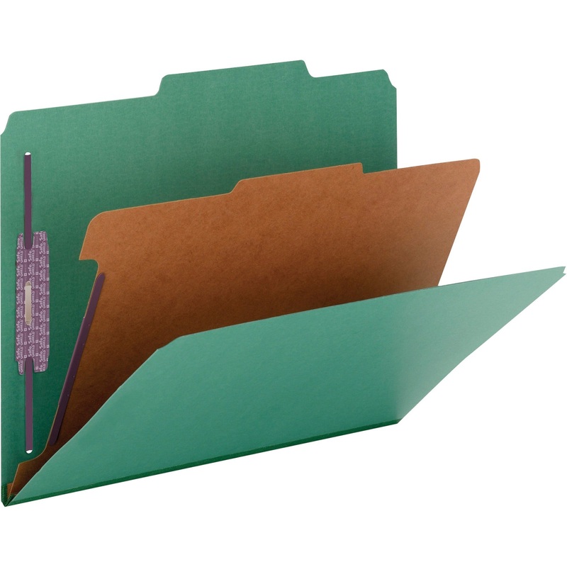 Smead SafeSHIELD 2/5 Tab Cut Letter Recycled Classification Folder – SMD13733