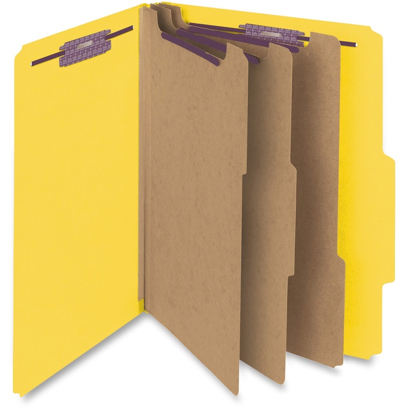 Smead SafeSHIELD Fasteners 3-Div Classification Folders – SMD14098