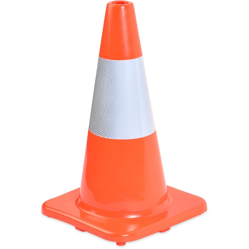 Tatco Sturdy Molded Reflective Traffic Cone – TCO25500