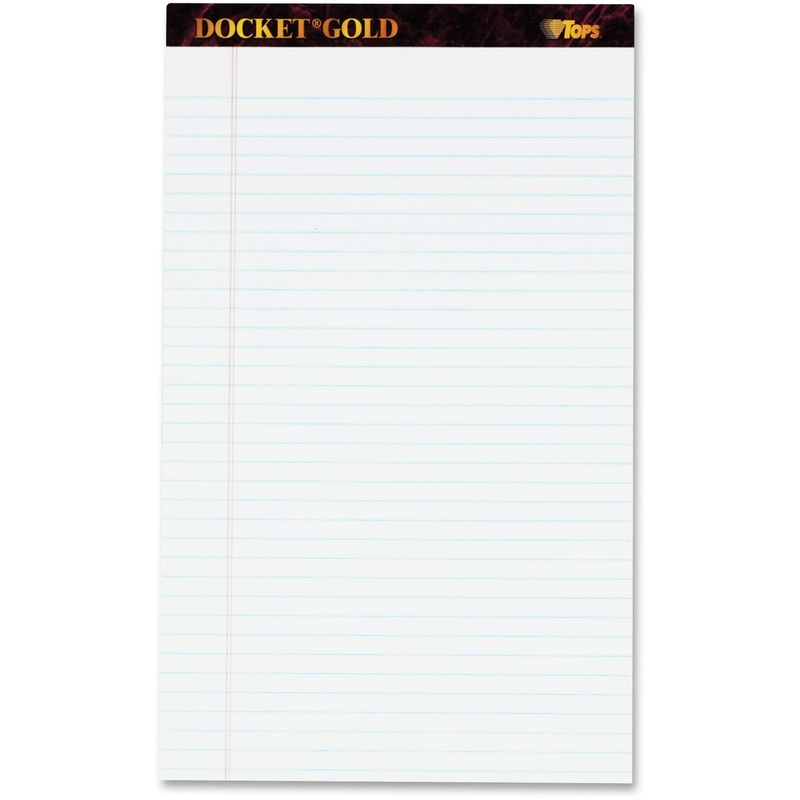 TOPS Docket Gold Legal Ruled White Legal Pads – Legal – TOP63990