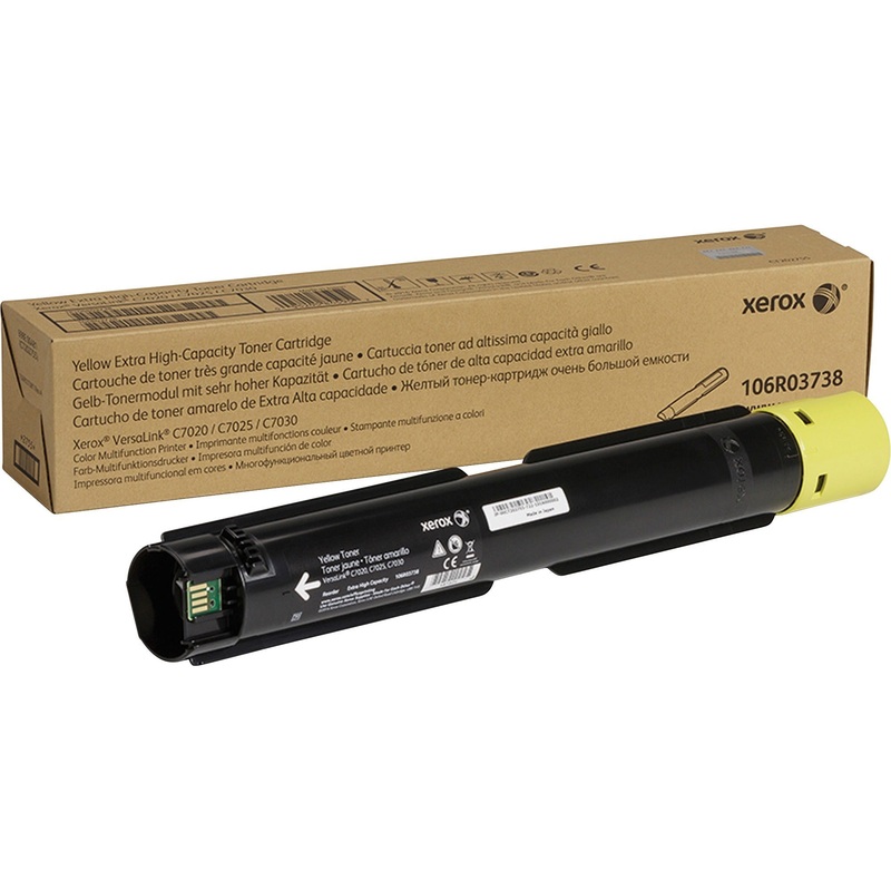 Xerox Original High Yield Laser Toner Cartridge – Yellow – 1 Each – XER106R03738