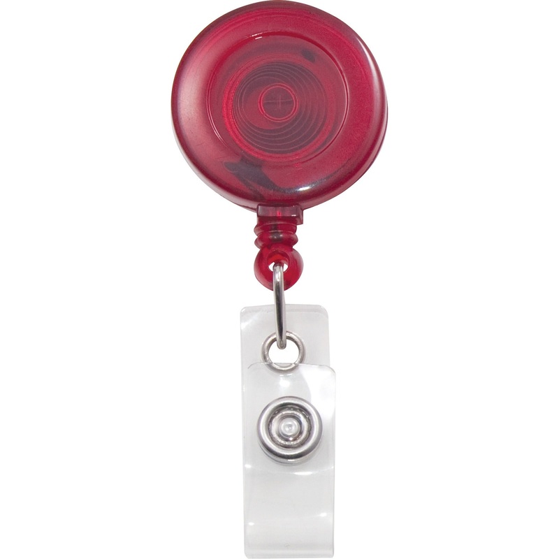 Advantus Translucent Retractable ID Card Reel with Snaps – AVT75471