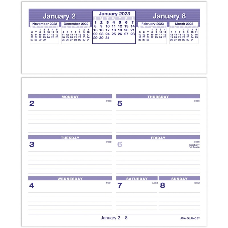 At-A-Glance Flip-A-Week Desk Calendar Refill – AAGSW705X50
