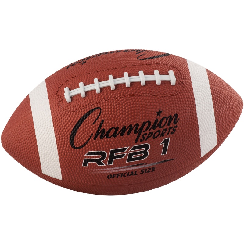Champion Sports Official Size Rubber Football – CSIRFB1