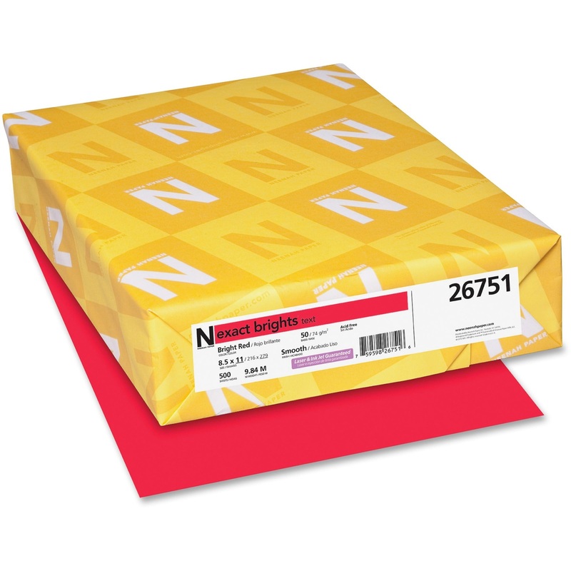 Exact Brights Smooth Colored Paper – Red – WAU26751