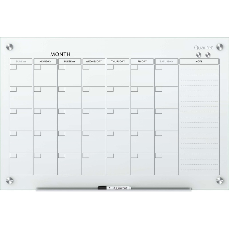 Quartet Infinity Magnetic Glass Dry-Erase Calendar Board – QRTGC4836F