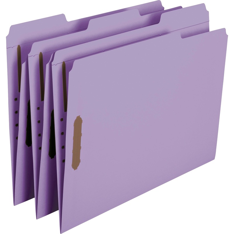 Smead 1/3 Tab Cut Letter Recycled Fastener Folder – SMD12440