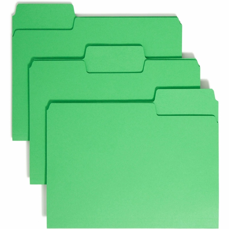 Smead SuperTab 1/3 Tab Cut Letter Recycled Top Tab File Folder – SMD11985