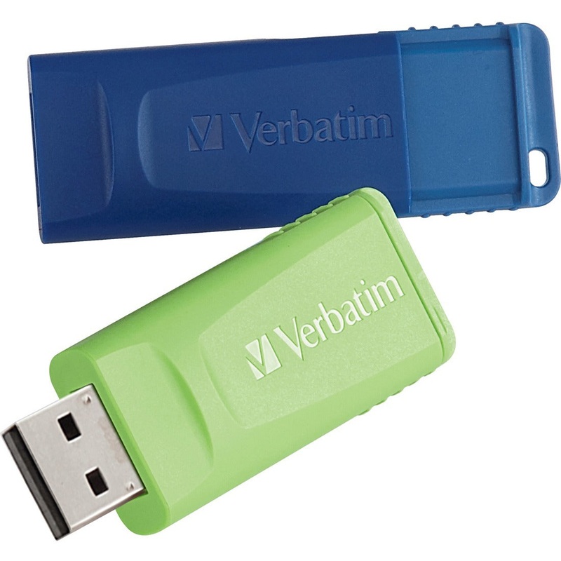 32GB Store ‘n’ Go USB Flash Drive – 2pk – Blue, Green – VER99124