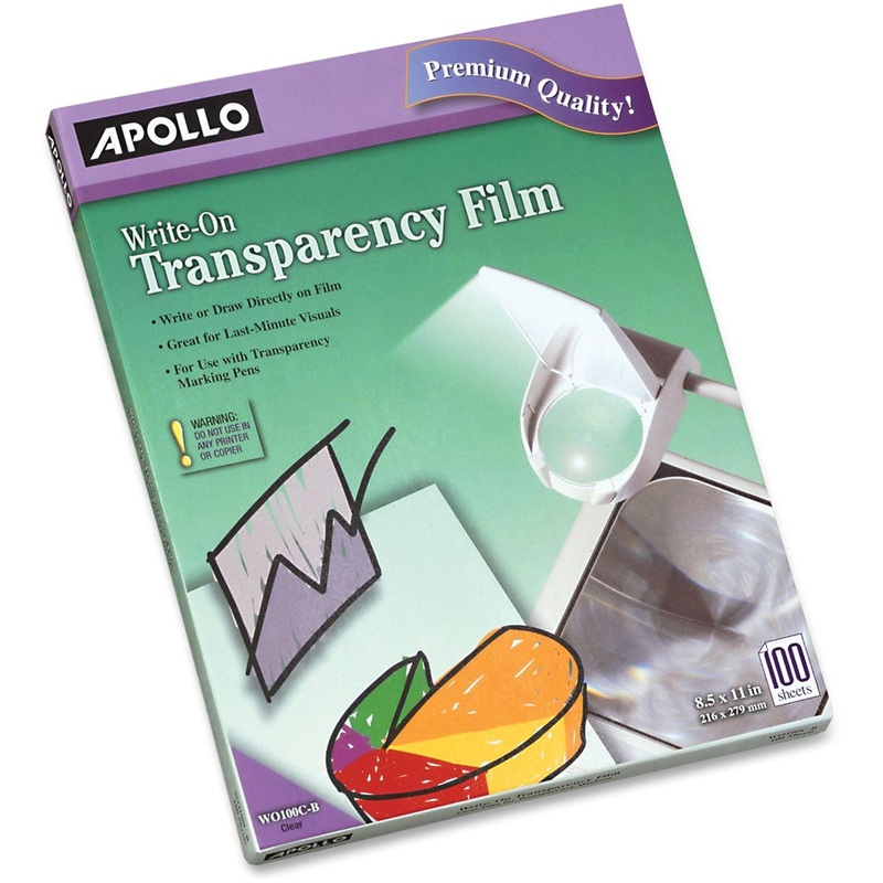 Apollo Write-On Transparency Film Sheets – APOWO100CB