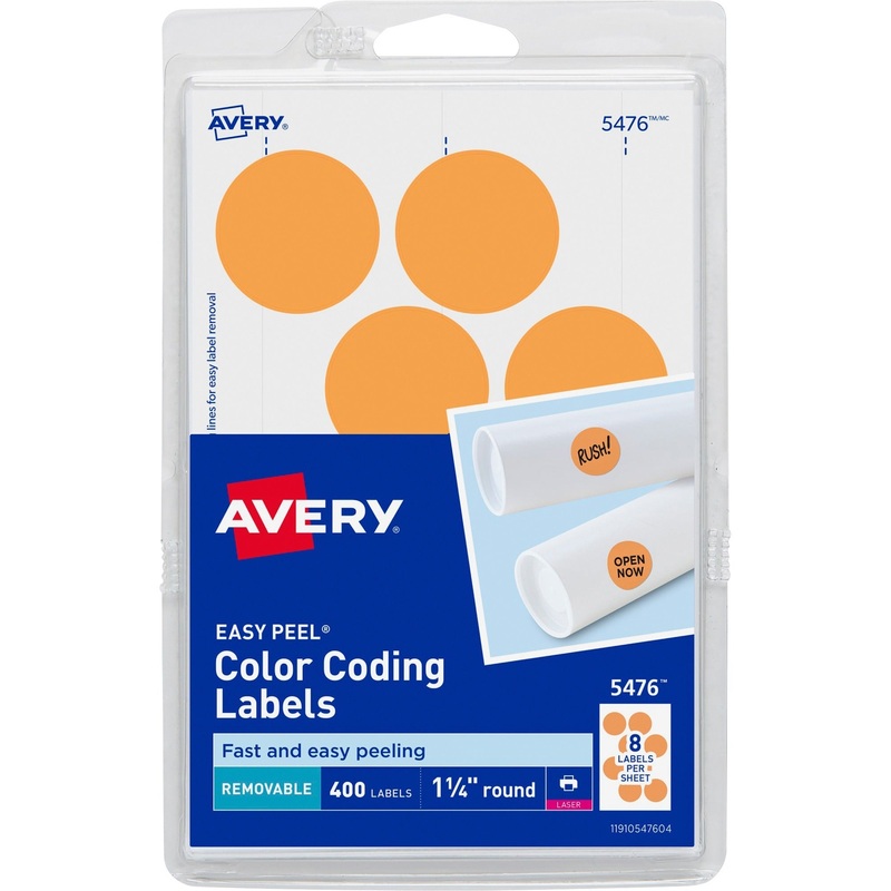 Avery 1-1/4 Color-Coding Labels – AVE05476