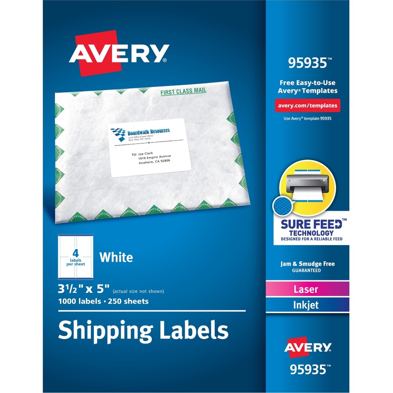 Avery Laser/Inkjet White Shipping Labels – AVE95935