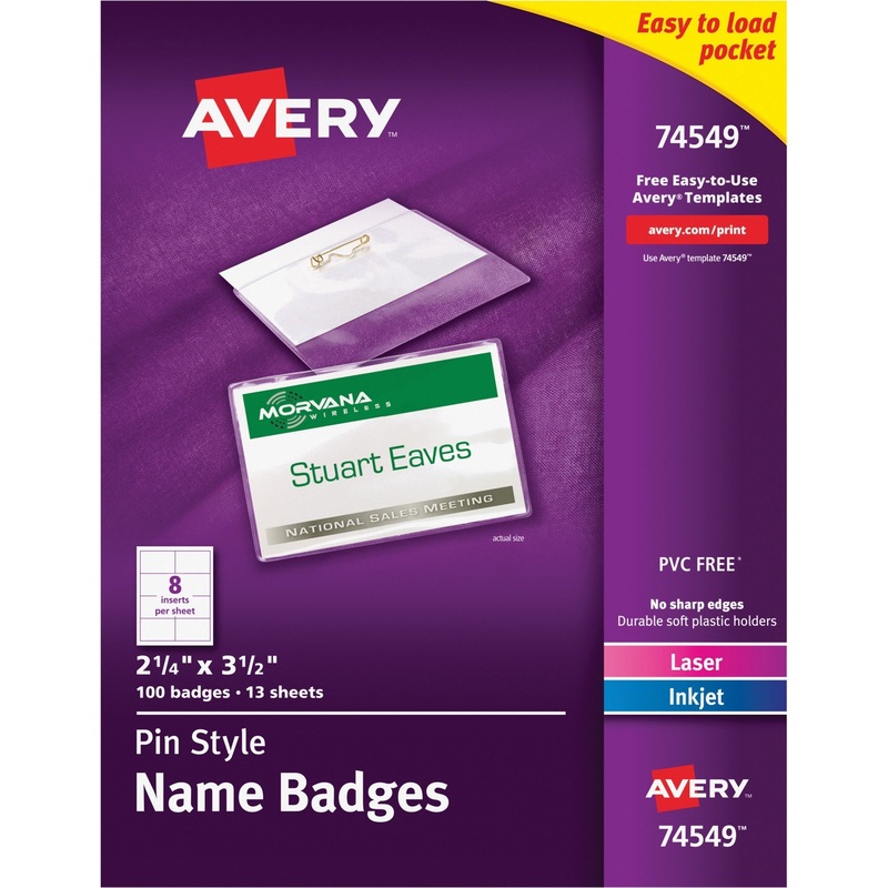 Avery Pin-Style Name Badges – AVE74549