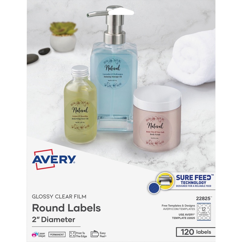 Avery Print-to-the-Edge Glossy Round Labels – AVE22825