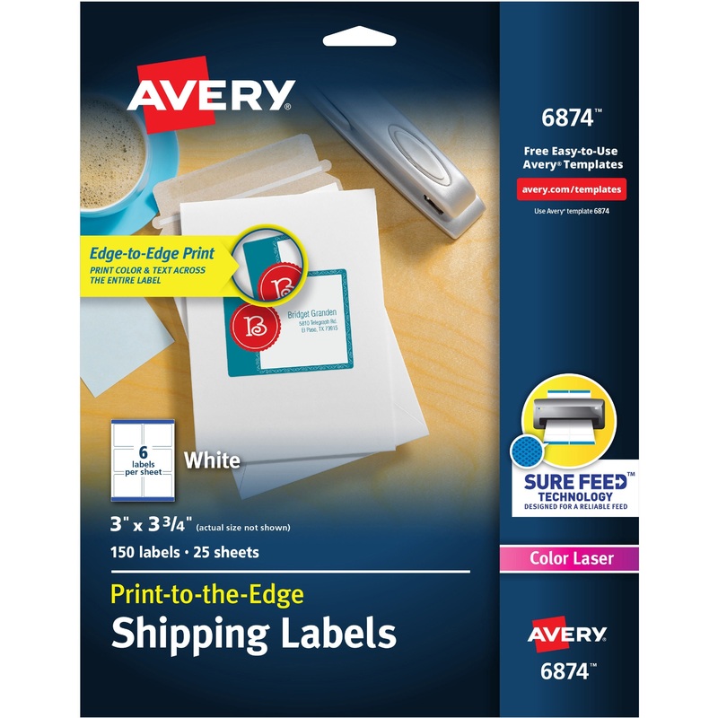 Avery Print-to-the-Edge Shipping Labels – AVE6874