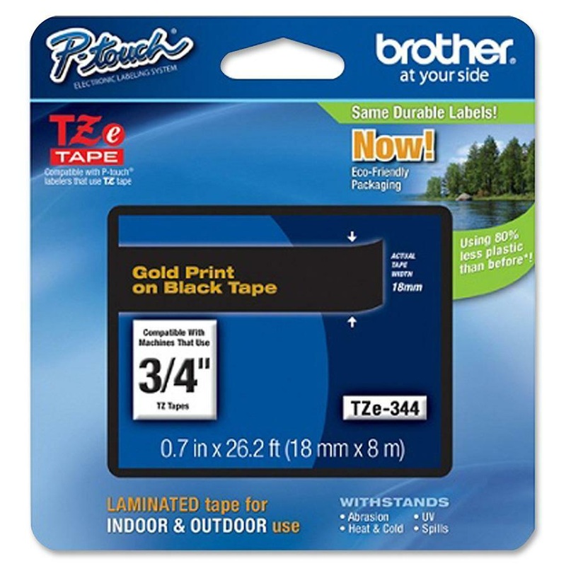 Brother P-Touch TZe Flat Surface Laminated Tape – BRTTZE344