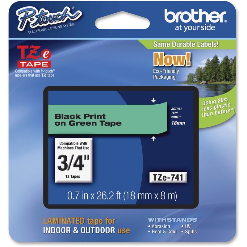Brother P-Touch TZe Flat Surface Laminated Tape – BRTTZE741