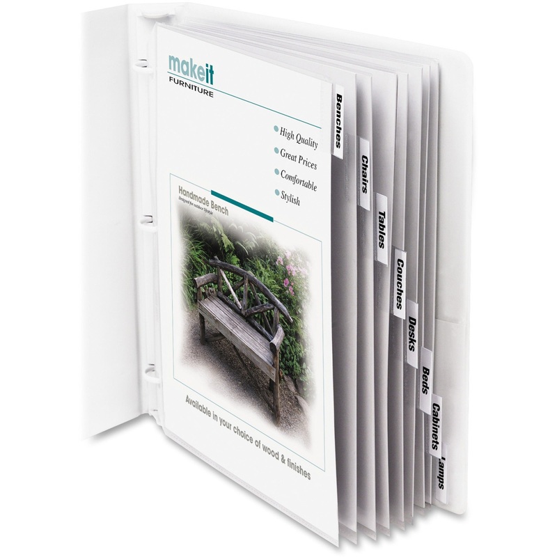 C-Line Heavyweight Poly Sheet Protectors with Index Tabs – CLI05587