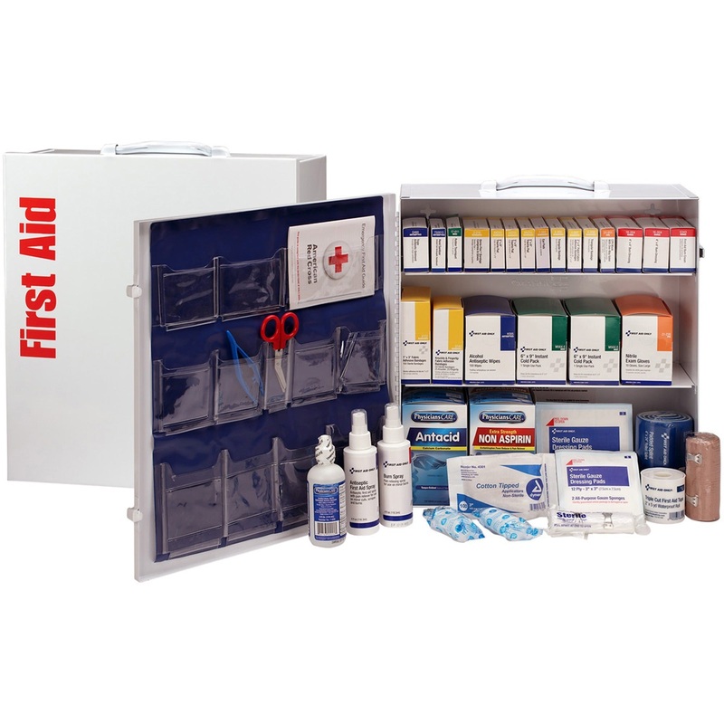 First Aid Only 3-Shelf First Aid Cabinet with Medications – ANSI Compliant – FAO90575