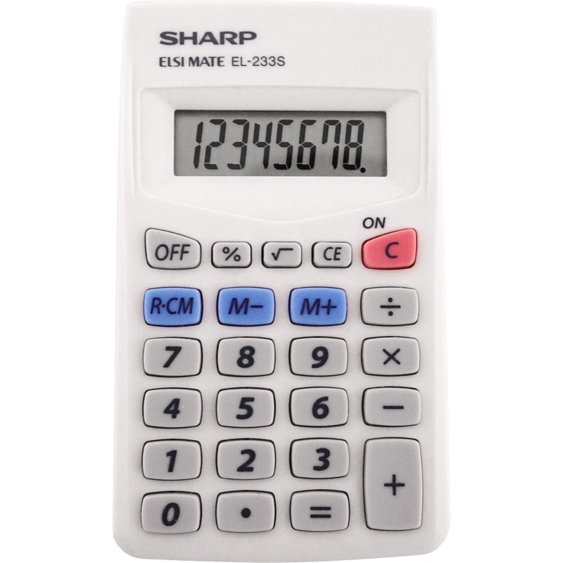 Sharp Calculators EL-240SAB 8-Digit Handheld Calculator – SHREL240SAB