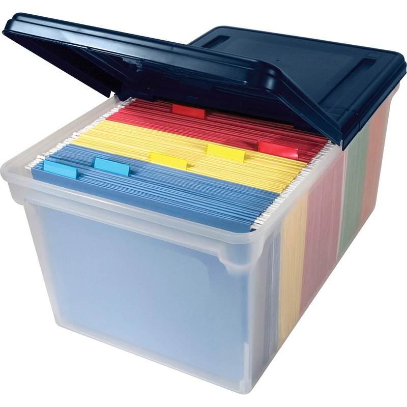 Advantus Extra-capacity File Tote with Lid – AVT55797