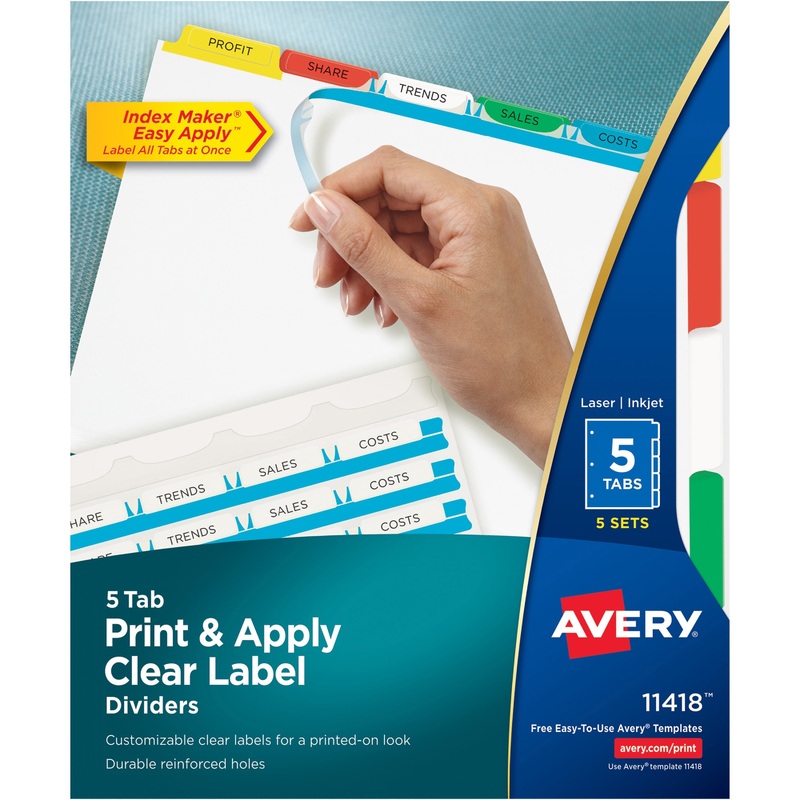 Avery Index Maker Index Divider – AVE11418