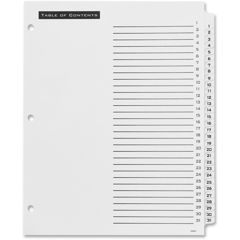 Avery Table ‘N Tabs Daily Dividers – AVE11680